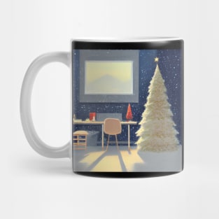 Christmas Winter Red Xmas Ornaments Aesthetic Snowing Weather Mug